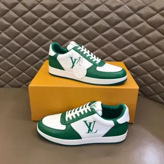 Louis Vuitton LV Trainer Tênis Lifestyle Verde Branco Low-Top Painel