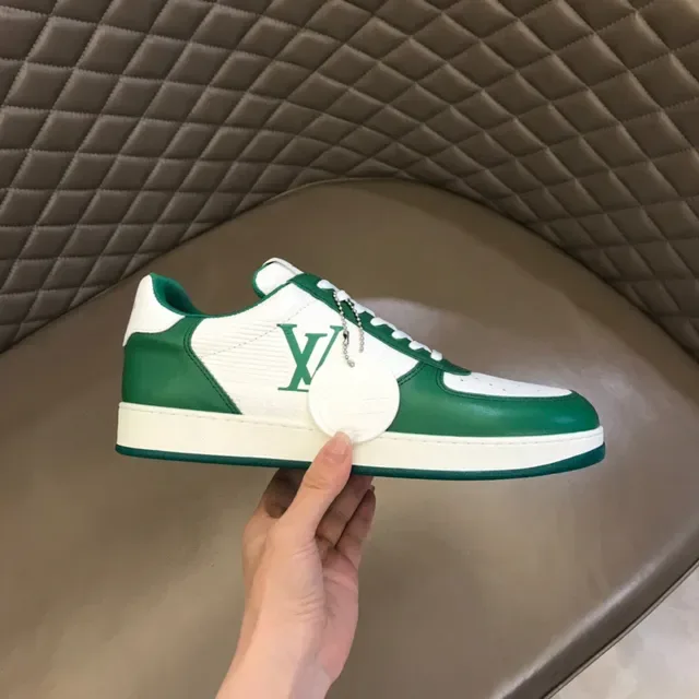 Louis Vuitton LV Trainer हरी सफेद लो टॉप पैनल्ड लाइफस्टाइल स्नीकर 5