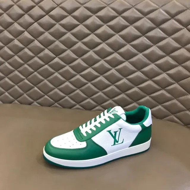 Louis Vuitton LV Trainer हरी सफेद लो टॉप पैनल्ड लाइफस्टाइल स्नीकर 7