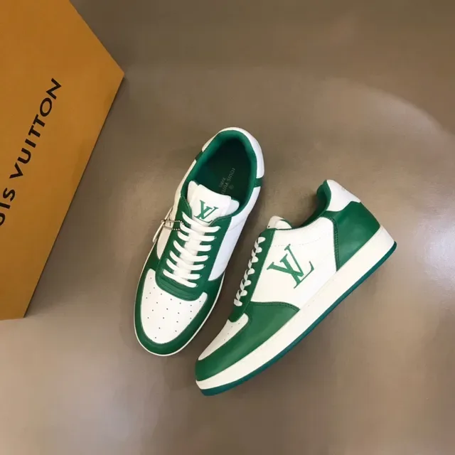 Louis Vuitton LV Trainer हरी सफेद लो टॉप पैनल्ड लाइफस्टाइल स्नीकर 8