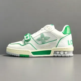 Louis Vuitton LV Trainer 白色和绿色生活方式运动鞋
