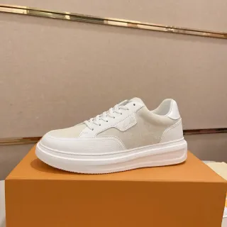Louis Vuitton LV Trainer Blanco Beige Low Top Suela Plataforma Lifestyle Sneakers