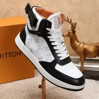 路易威登 LV Trainer 白色黑色 高帮印花生活方式运动鞋