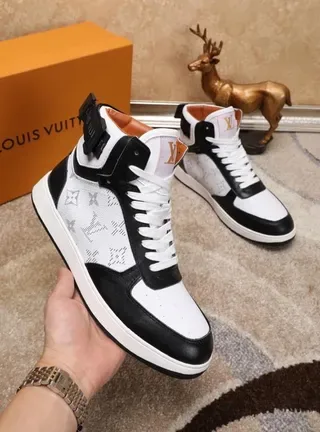 Louis Vuitton LV Trainer White Black High-Top Monogram-Printed Lifestyle Sneakers 3
