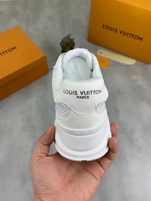 Louis Vuitton LV Trainer White Black Perforated Leather Monogram Side Logo Lifestyle Sneakers 3