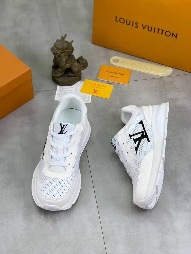 Louis Vuitton LV Trainer White Black Perforated Leather Monogram Side Logo Lifestyle Sneakers 5