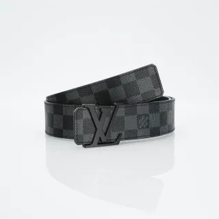 Louis Vuitton LV Turn-Lock বেল্ট Damier Graphite চামড়ার বেল্ট