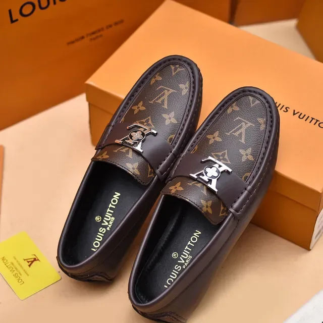 Louis Vuitton Monogram Canvas Leather Strap Loafers 4