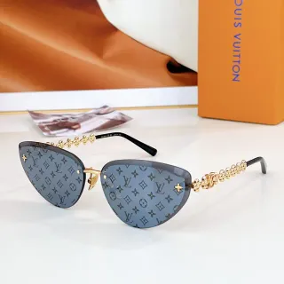 Louis Vuitton Monogram Cat-Eye Óculos de sol cinza tintos