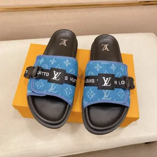 Louis Vuitton Monogram Zapatillas con Correa Estilo Denim