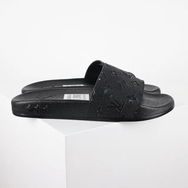 Louis Vuitton Monogram Embossed Rubber Slide Slippers 3