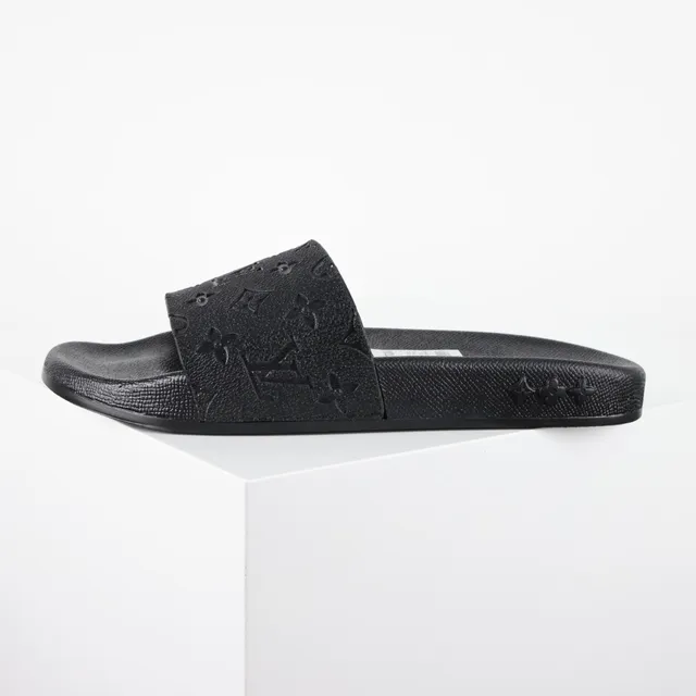 Louis Vuitton Monogram Embossed Rubber Slide Slippers 9
