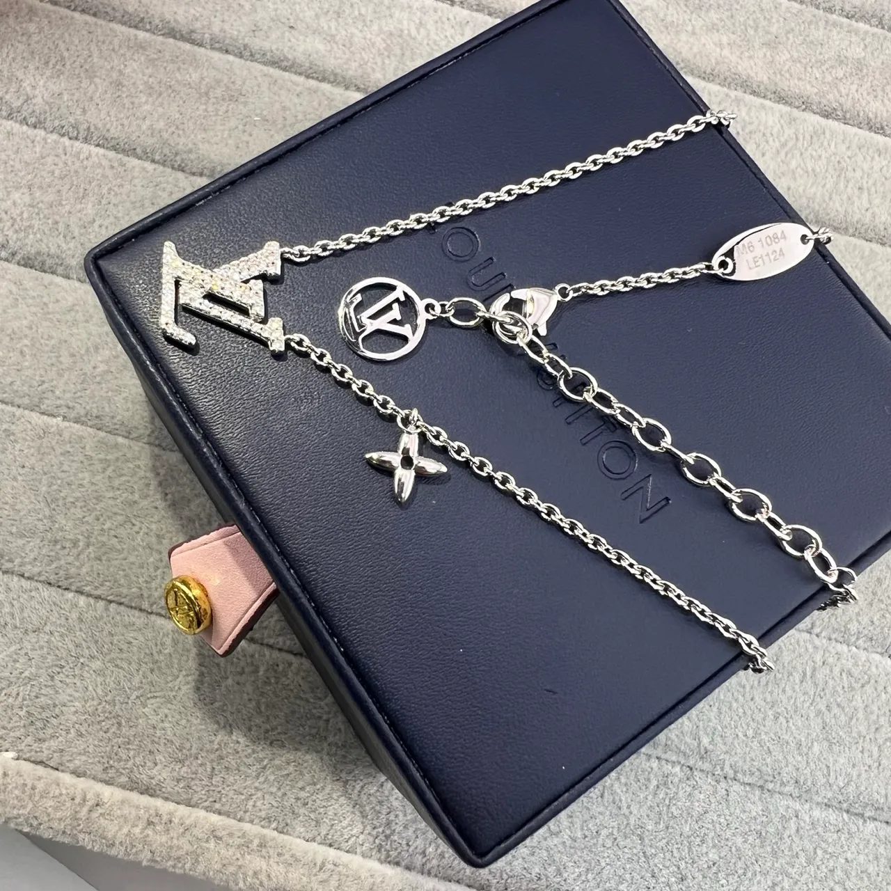 Louis Vuitton Monogram Flower Pavé Crystal Necklace 5