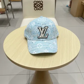 路易威登 蒙诺格拉姆 提花 浅蓝色 刺绣 LV 棒球帽
