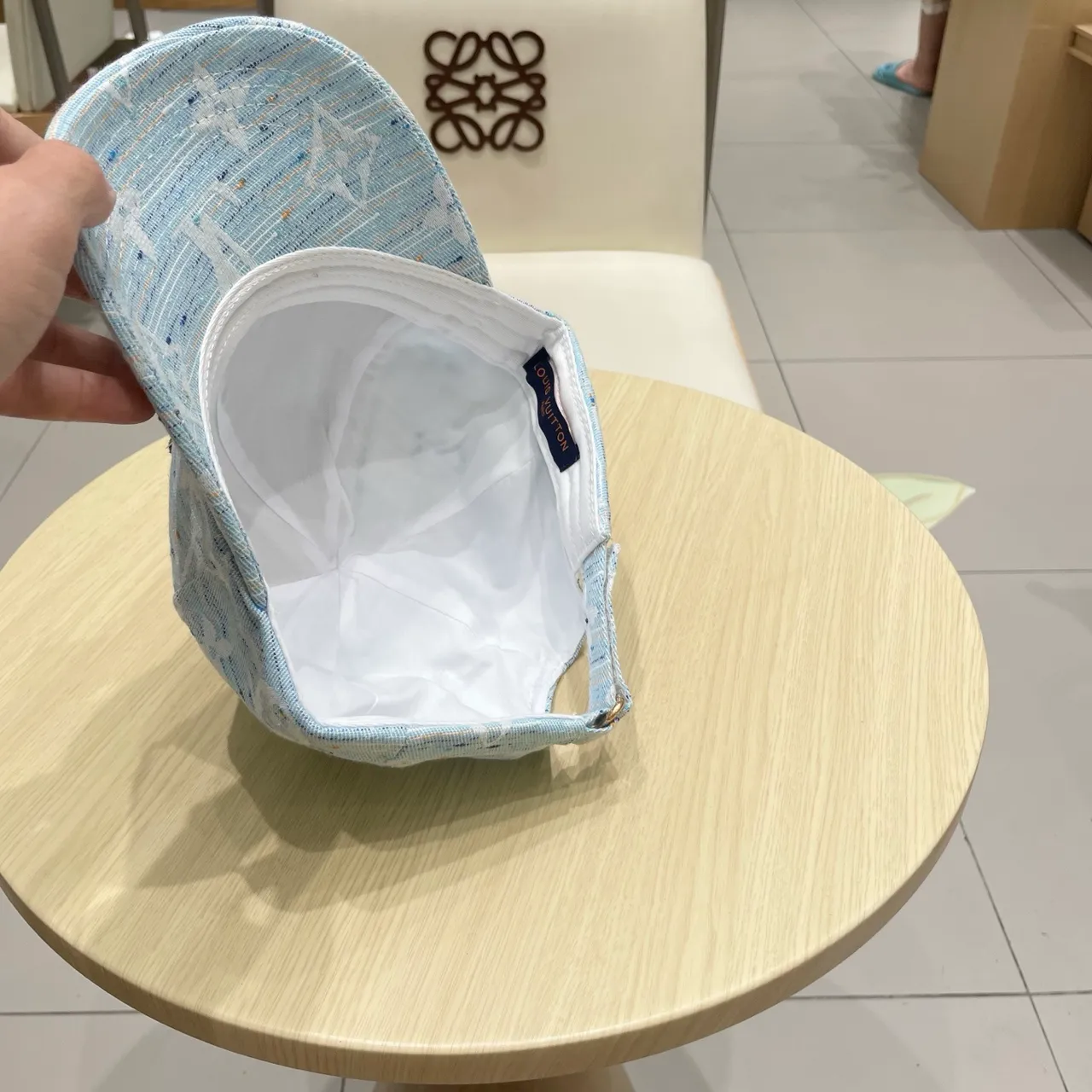 路易威登 蒙诺格拉姆 提花 浅蓝色 刺绣 LV 棒球帽 2