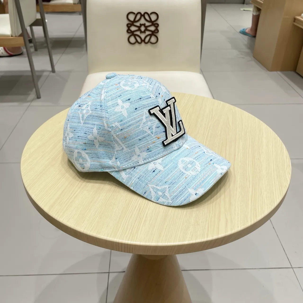 路易威登 蒙诺格拉姆 提花 浅蓝色 刺绣 LV 棒球帽 8