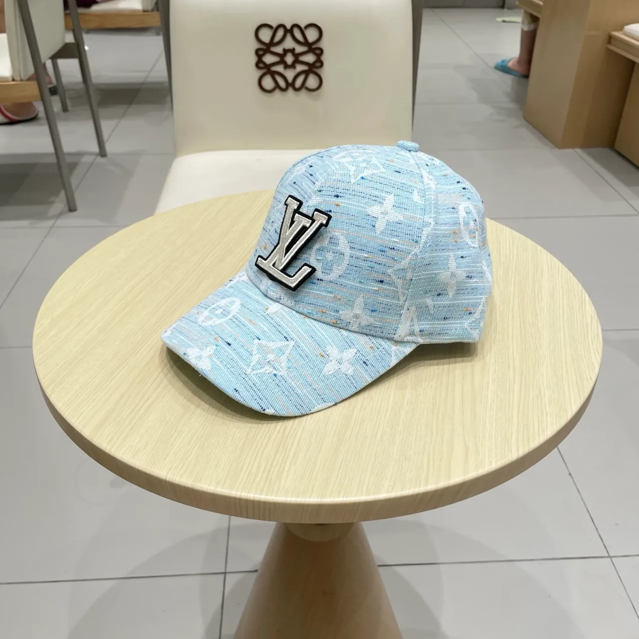 路易威登 蒙诺格拉姆 提花 浅蓝色 刺绣 LV 棒球帽 9