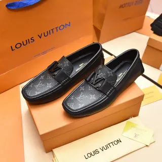 Louis Vuitton মোনোগ্রাম লোফার কালো চামড়ার লোফার