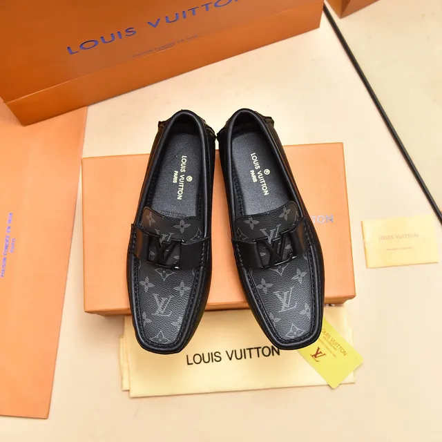 Louis Vuitton Monogram Loafer Black Leather Loafers 8