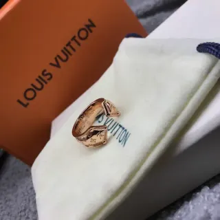 Louis Vuitton Monogram মুক্ত আংটি গোল্ড হোয়াইট
