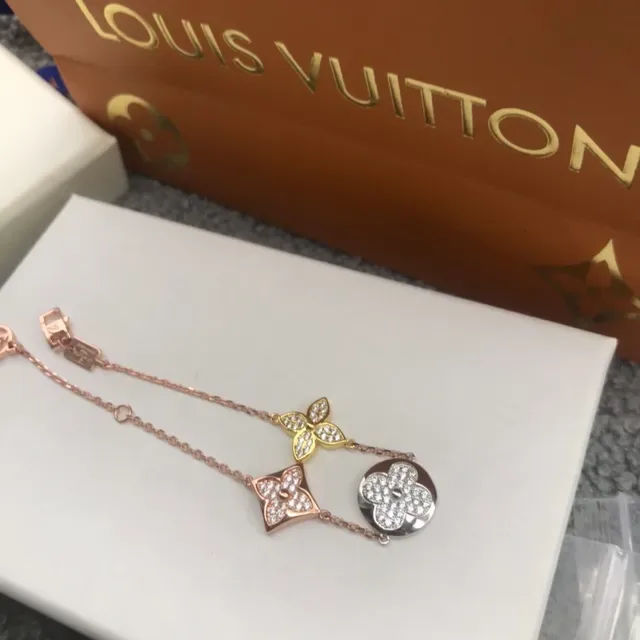 Louis Vuitton Multi-Tone Floral Pavé Crystal Bracelet 4