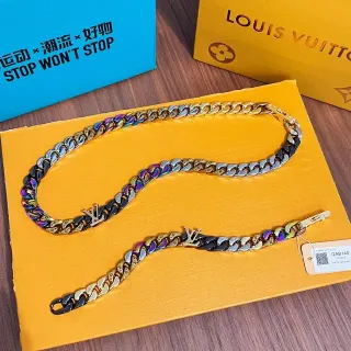 Louis Vuitton Collar Cadena Curb Iridiscente Multicolor