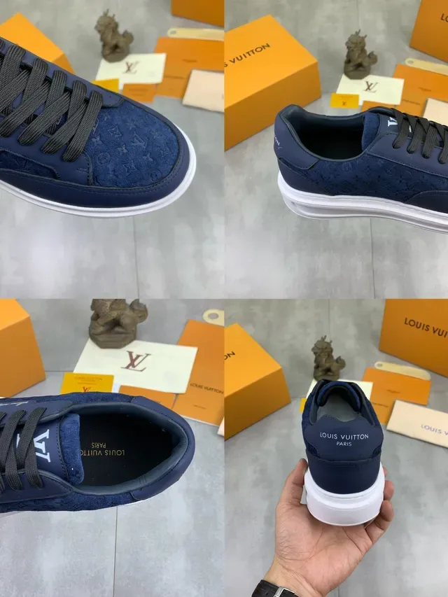 Louis Vuitton Navy Velvet-Textured Lifestyle Sneaker 2
