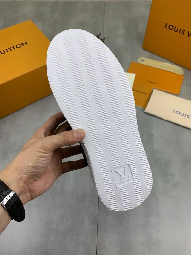 Louis Vuitton Navy Velvet-Textured Lifestyle Sneaker 3