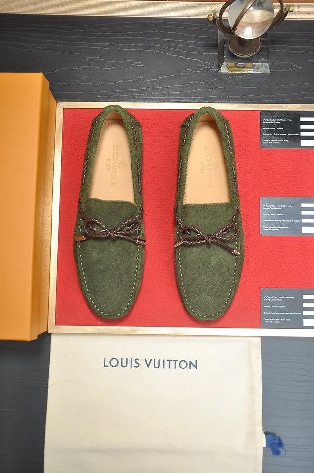 Louis Vuitton Olive Green Suede Rope Loafers 2