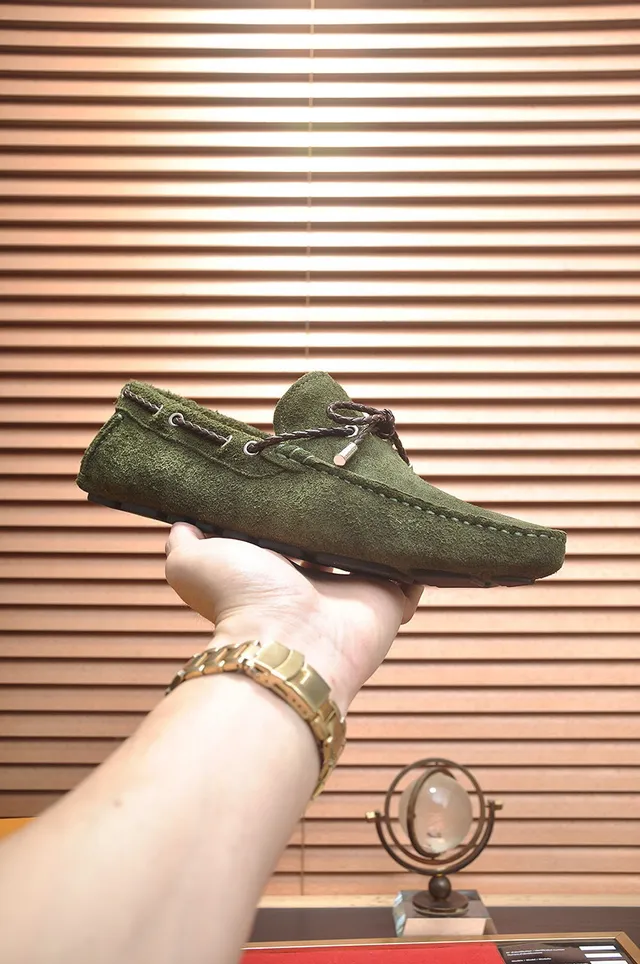 Louis Vuitton Olive Green Suede Rope Loafers 4