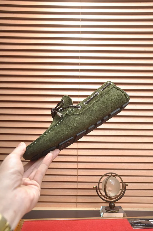 Louis Vuitton Olive Green Suede Rope Loafers 5