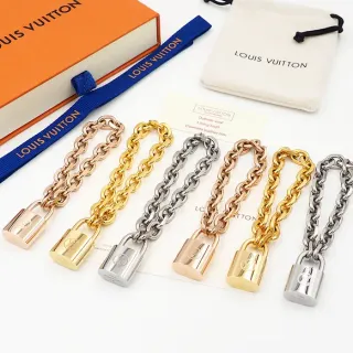 路易威登 Padlock Bracelet 玫瑰金 黄金 银 金属手链