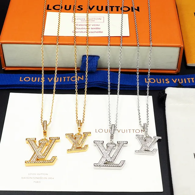 Louis Vuitton Pavé LV Monogram Pendant Necklace 2