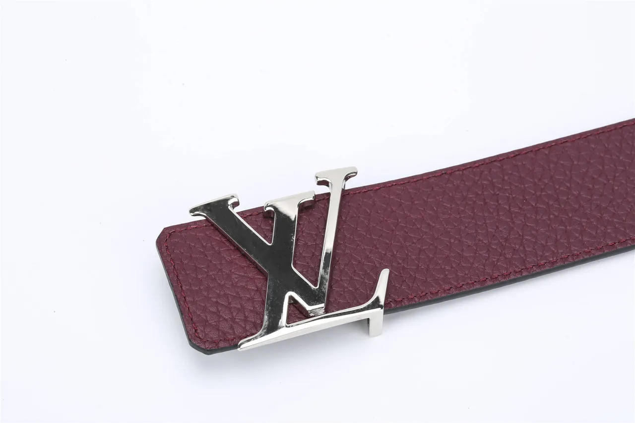 Louis Vuitton Reversible Belt Burgundy Black Textured Pebbled Leather Belt 9