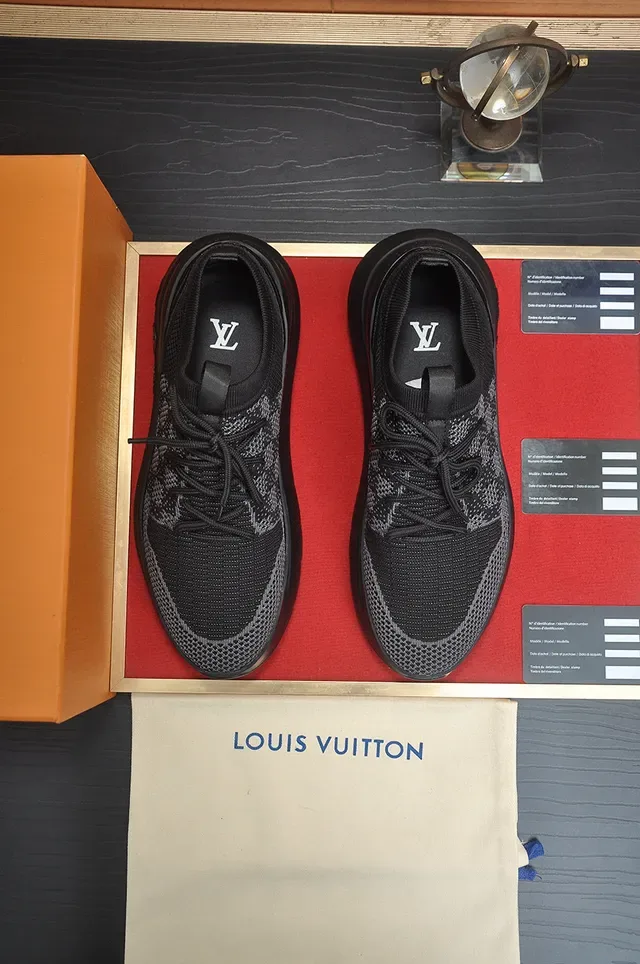 Louis Vuitton Run Away Black Monogram Knit Lifestyle Sneakers 3