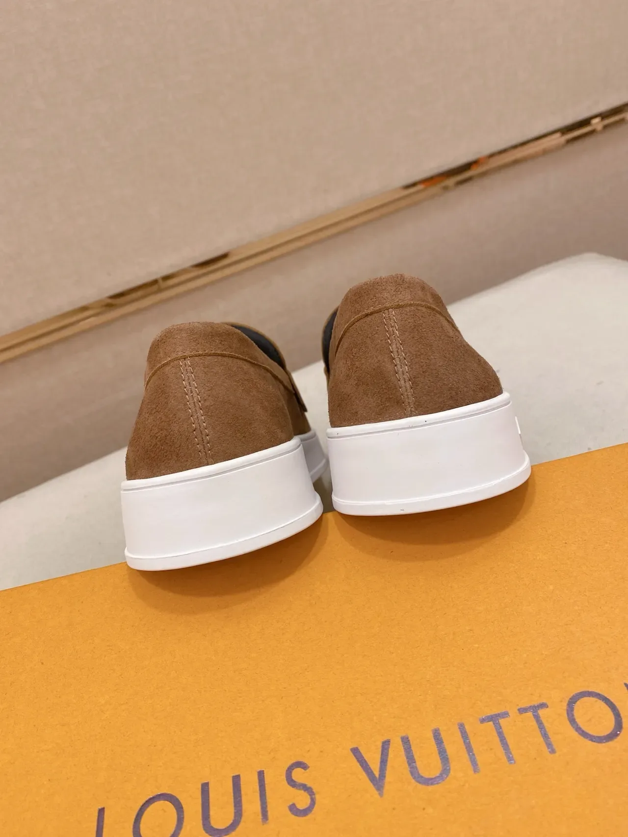 Louis Vuitton Run Away Loafer Brown Suede Platform Loafers 3