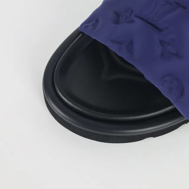 Louis Vuitton Run Away أزرق بحري مونوغرام مطبوع زبلات منزلية 5