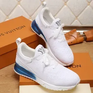 Louis Vuitton Run Away 白蓝针织鞋面透明鞋跟笼生活方式运动鞋
