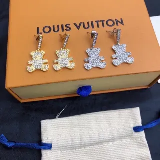 أقراط Louis Vuitton Teddy Bear Pavé Crystal Dangling