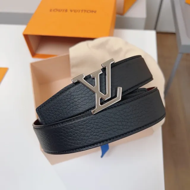 Louis Vuitton حزام تويست قابل للعكس أسود و بوردو من الجلد 6