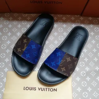 Louis Vuitton 双色花纹拖鞋