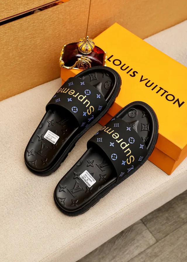 Louis Vuitton x Supreme Monogram Noir Mules 3
