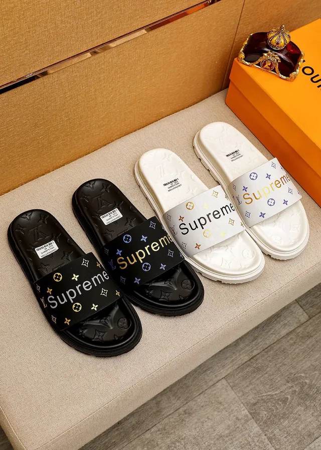 Louis Vuitton x Supreme Monogram Noir Mules 6