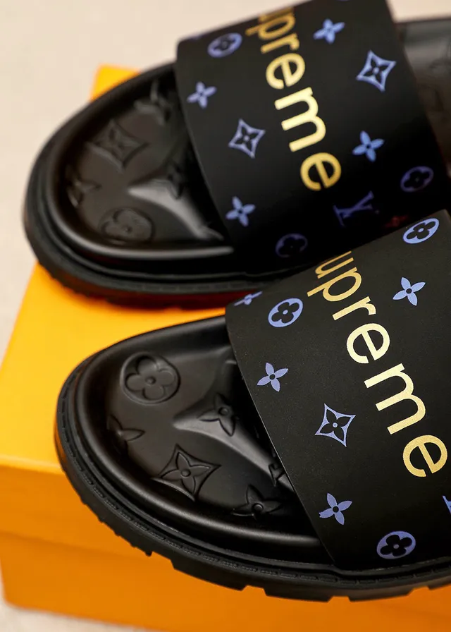 Louis Vuitton x Supreme Monogram Noir Mules 7