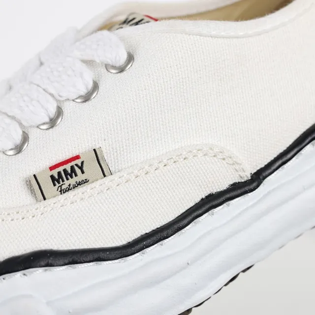 MMY Beige Noir Bas Haut Toile Chaussures 6