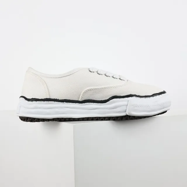 MMY Beige Noir Bas Haut Toile Chaussures 7