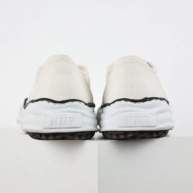 MMY Beige Noir Bas Haut Toile Chaussures 8