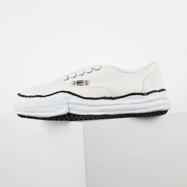 MMY Beige Noir Bas Haut Toile Chaussures 9