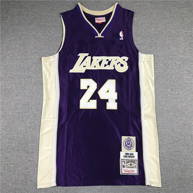 Mitchell & Ness Hardwood Classics Kobe Bryant بنفسجي وكريمي قميص Lakers 2