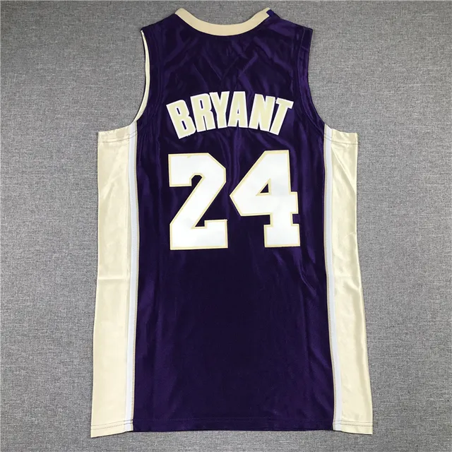 Mitchell & Ness Hardwood Classics Kobe Bryant بنفسجي وكريمي قميص Lakers 3